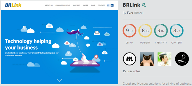 Novo Site BRLink indicado com um dos melhores no Awwwards